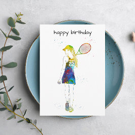 Kvinnlig tennisspelare kort