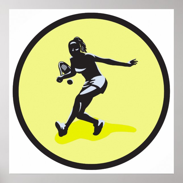 kvinnlig tennisspelare poster (Framsidan)