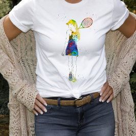 Kvinnlig tennisspelare t shirt