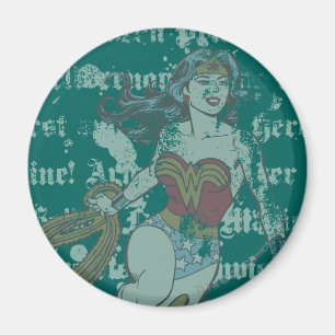 kvinnlig textbakgrund magnet