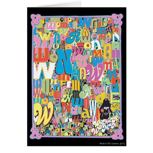  kvinnlig textsamling hälsningskort (Framsidan)