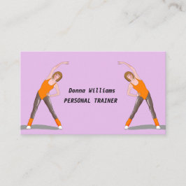Kvinnlig tränare med personlig Coola Visitkort