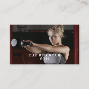 Kvinnlig tränare, personlig tränare, graminstruktö visitkort