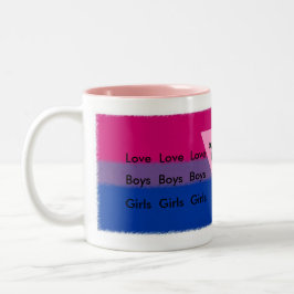 KVINNLIG TRIANGEL FÖR BIFLAGGAROSOR Två-Tonad MUGG