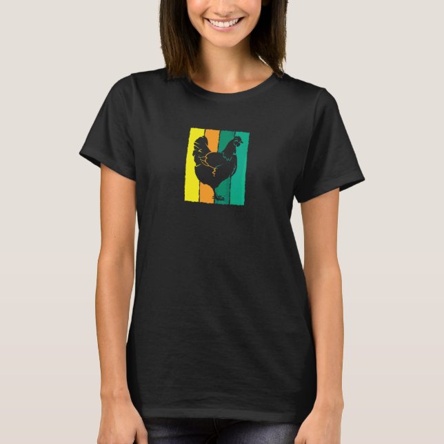 Kvinnlig Tupp Kyckling T Shirt (Framsida)