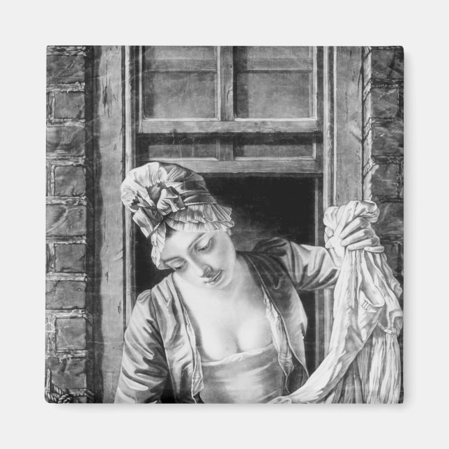 Kvinnlig tvättande magnet (Framsidan)