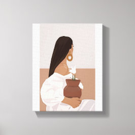 Kvinnlig väggkonst förkroppsligar kvinnor och dera canvastryck