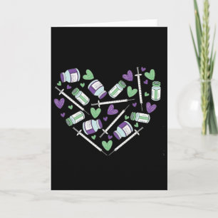 Kvinnlig valentine-sjuksköterska injektor Botox-ha Kort