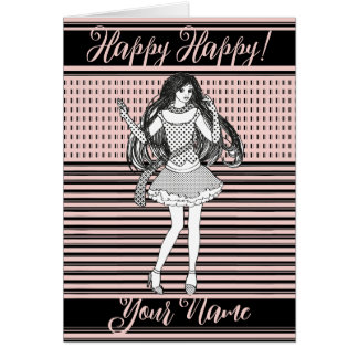 kvinnlig vän hälsningskort