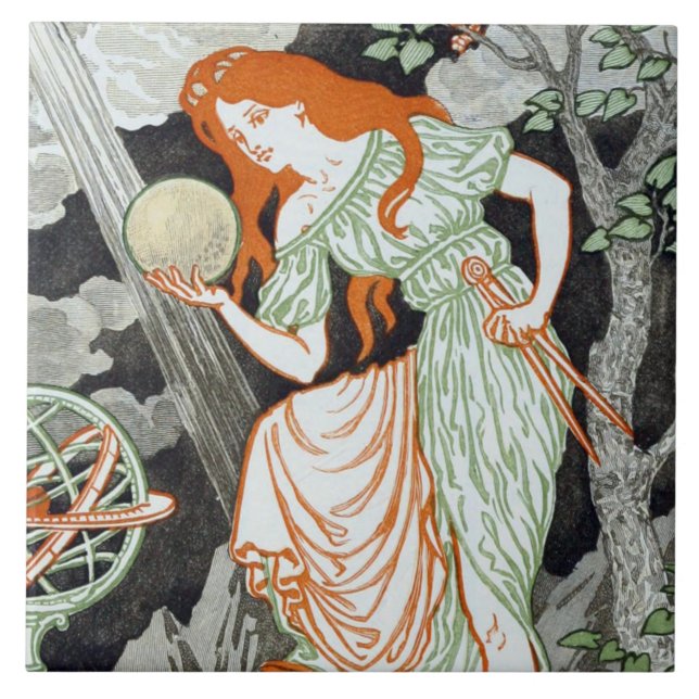 Kvinnlig vetenskap (Kvinnor i vetenskap och teknik Kakelplatta (Framsidan)