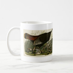 Kvinnlig Vild Turkiet från Audubon's Birds of Amer Kaffemugg
