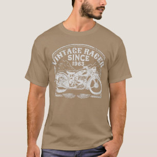 Kvinnlig Vintage Racer sedan 1963 Retro Motorcycle T Shirt