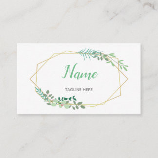 Kvinnlig visitkort för grönska