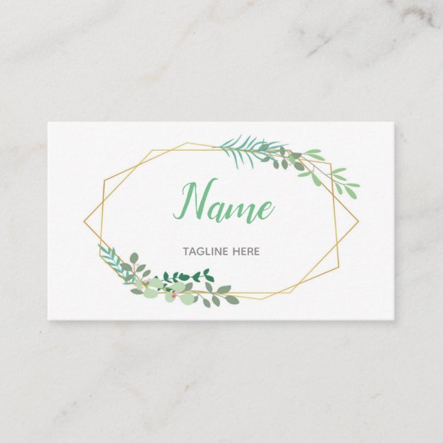 Kvinnlig visitkort för grönska (Framsida)