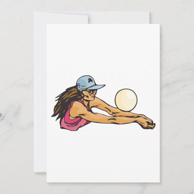 Kvinnlig Volleybollspelare Inbjudningar (Framsida)