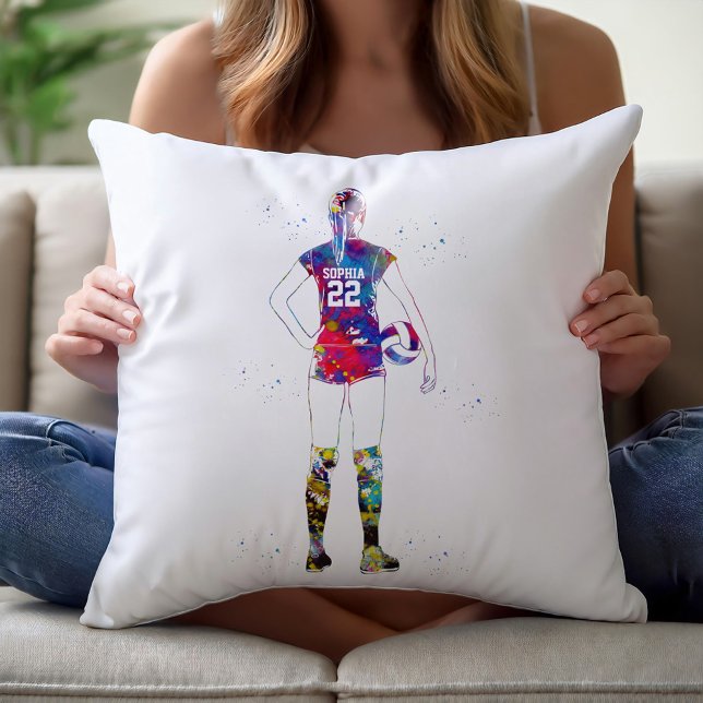 Kvinnlig volleybollspelare kudde (Skapare uppladdad)