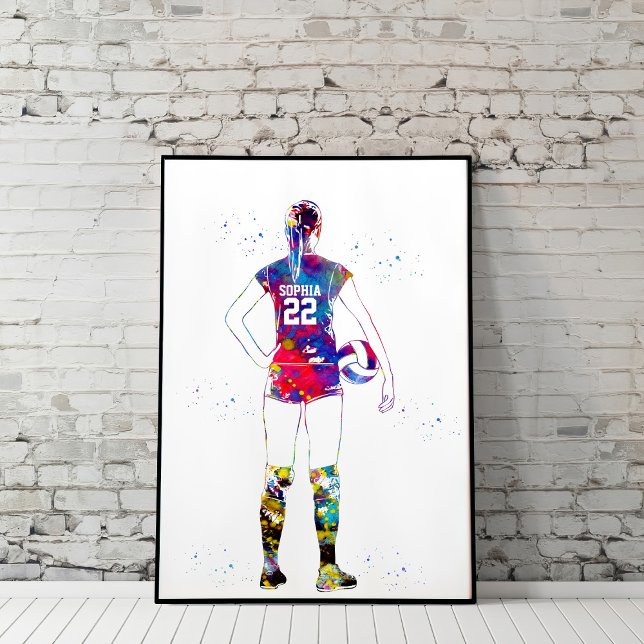 Kvinnlig volleybollspelare poster (Skapare uppladdad)