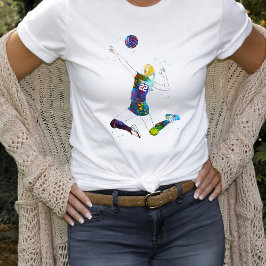 Kvinnlig volleybollspelare t shirt