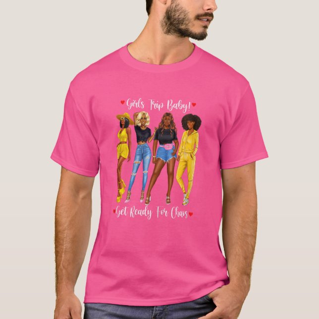 Kvinnliga amerikanska flickor Resa Black Girls Tra T Shirt (Framsida)