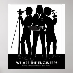(Kvinnliga) är vi ingenjöraffischen Poster