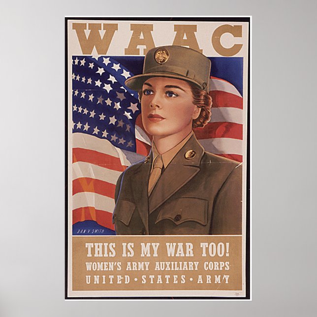 Kvinnliga armén Luft Corp Poster (Framsidan)