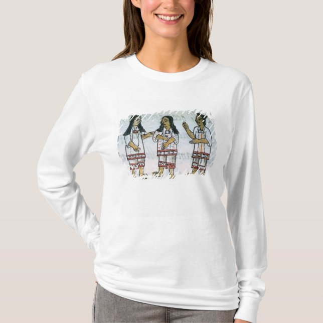 Kvinnliga Aztecdräkter T-shirt (Framsida)