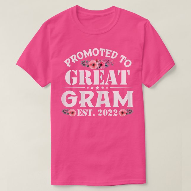 Kvinnliga blommor som befordras till Gram Est 2022 T Shirt (Design framsida)