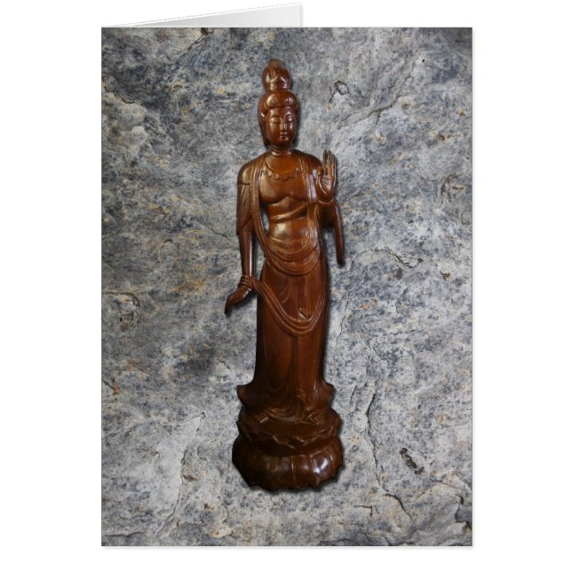 Kvinnliga Buddha Hälsningskort (Framsidan)