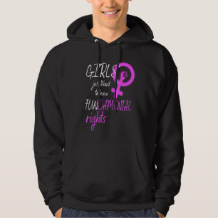 Kvinnliga flickor vill bara ha grundläggande Höger Hoodie