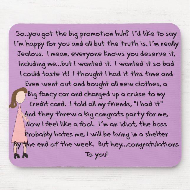 (Kvinnliga) gåvor för grattisjobbbefordran, Musmatta (Framsidan)