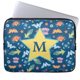 kvinnliga ikoner och fraser Mönster Monogram Laptop Sleeve