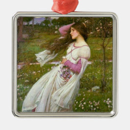 Kvinnliga insamlingsblommor i Vinden Julgransprydnad Metall