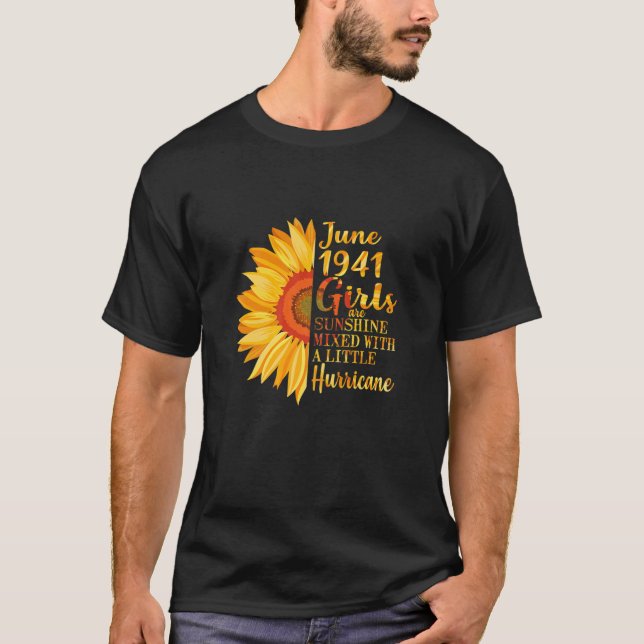 Kvinnliga Juniflickor 1941 80:e födelsedagen 80 år T Shirt (Framsida)
