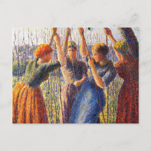 Kvinnliga lantbrukares pilar av Camille Pissarro Vykort