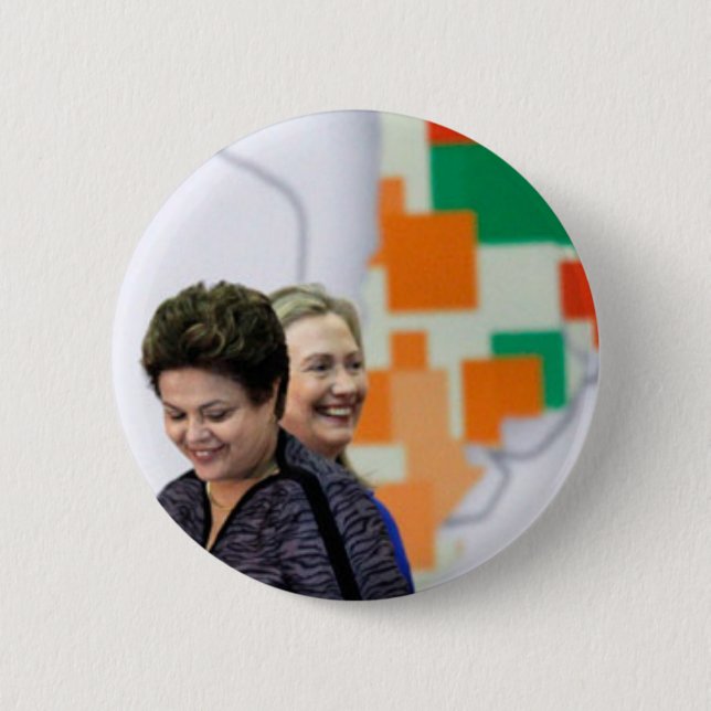 Kvinnliga ledare: Dilma & Hillary Knapp (Framsida)