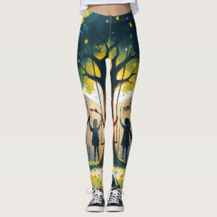 kvinnliga leggisar täckta barns drömmar leggings