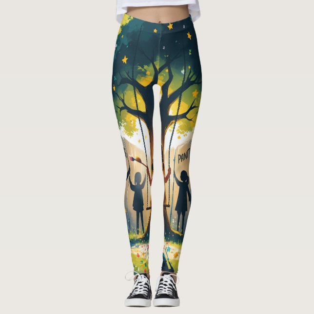 kvinnliga leggisar täckta barns drömmar leggings (Framsida)