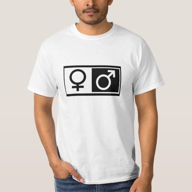 Kvinnliga Male symboler Tee (Framsida)