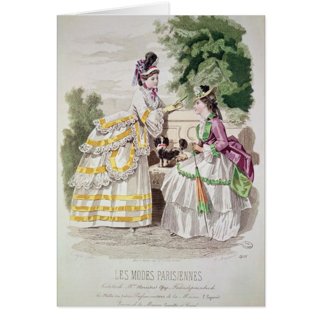 Kvinnliga modeer hälsningskort (Framsidan)