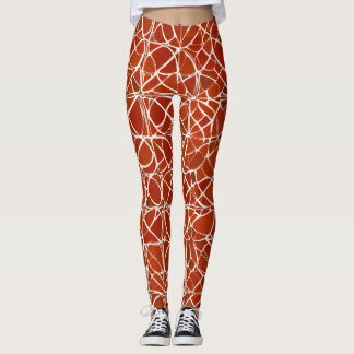 Kvinnliga mönster med rött blommigt leggings