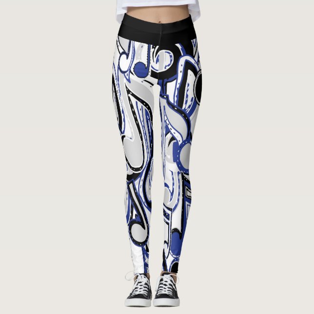 Kvinnliga musikverk leggings (Framsida)