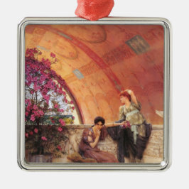 Kvinnliga rivaler (av Herr Lawrence Alma-Tadema) Julgransprydnad Metall