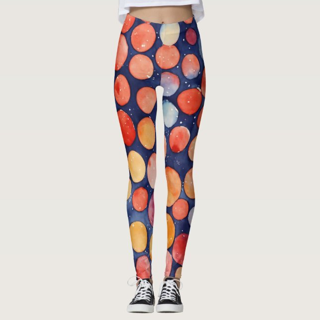 Kvinnliga rötter med folkapunkter leggings (Framsida)