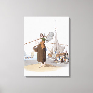 Kvinnliga Shrimper, från "dräkten av Canvastryck