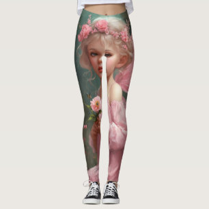 Kvinnliga släktingar med rosa baby leggings
