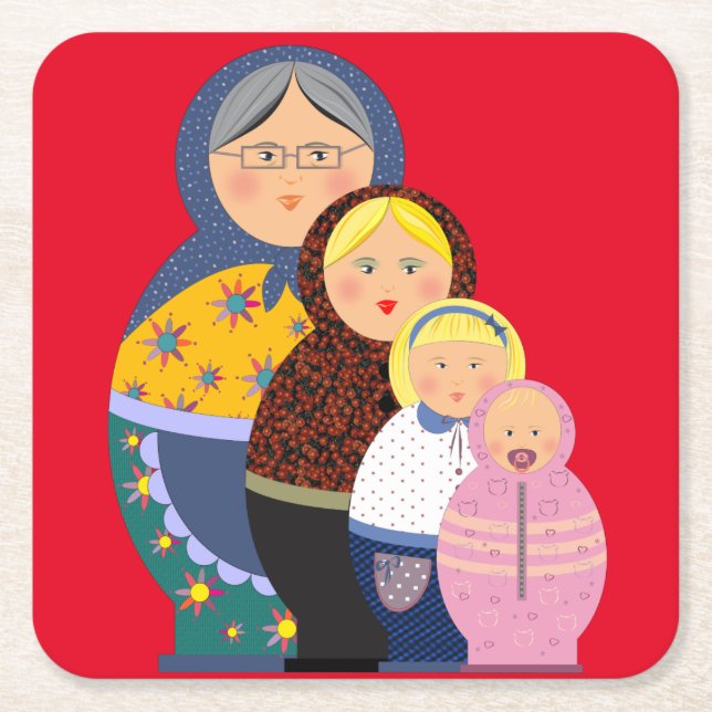 KVINNLIGA STÅND AV LIVSMASKYLDIGA Dolls Underlägg Papper Kvadrat (Framsidan)