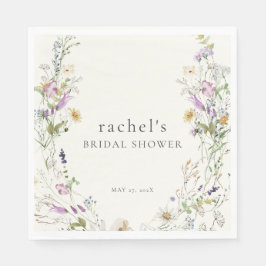 Kvinnliga Vildblomma Bröllopsdusch Servetter