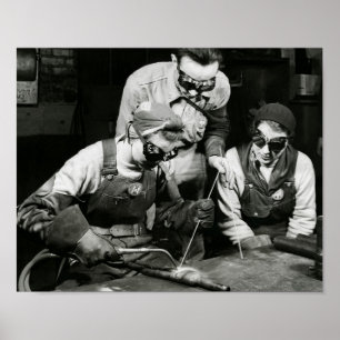 Kvinnliga Welders - homefronten WW2 - 1943 Poster