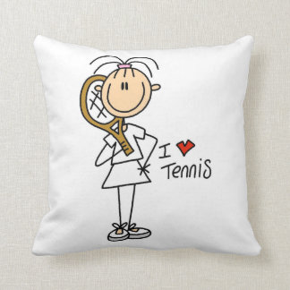 Kvinnligt älskar jag tennis kudde