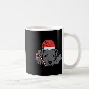 Kvinnligt barn i hund christmas julafton kaffemugg